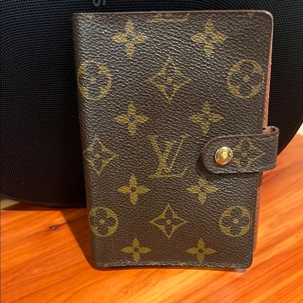 Louis Vuitton Monogram Brown and Gold Card Holder/ Planner